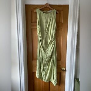 COS Asymmetric Gathered Midi Dress